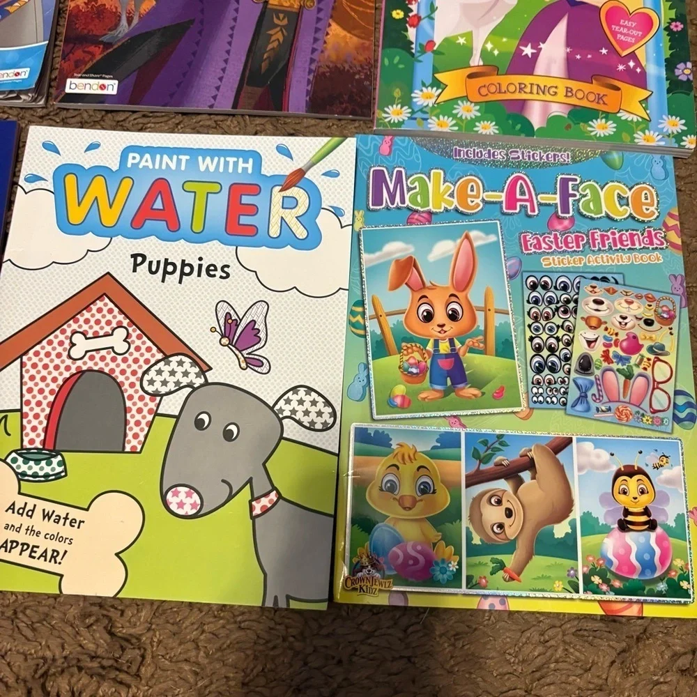Disney Princess Frozen Activity Book Set NEW Coloring Easter Bunny Faces